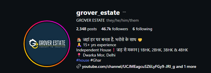 Grover Estate Official Instagram Profile